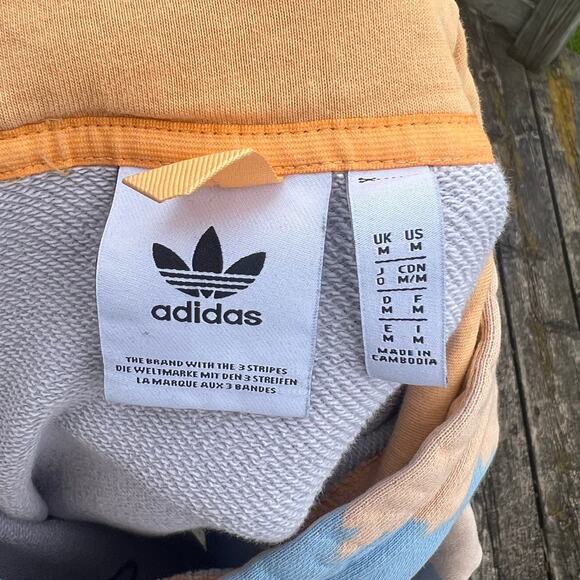 adidas Adventure Hoodie Medium Hazy Orange Blue Chameleon Graphic Pullover GUC - Picture 4 of 7